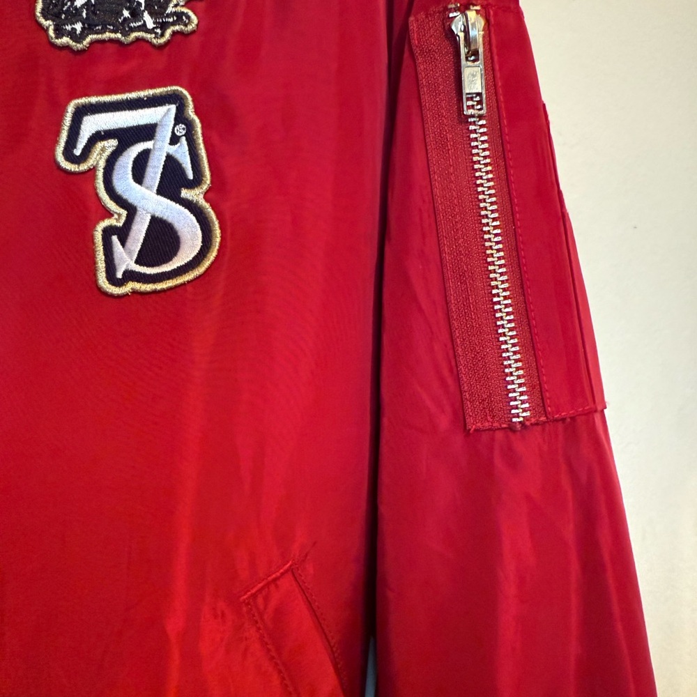Seven souls 🇺🇸SALE Red Bomber Jacket - Picture 5 of 8